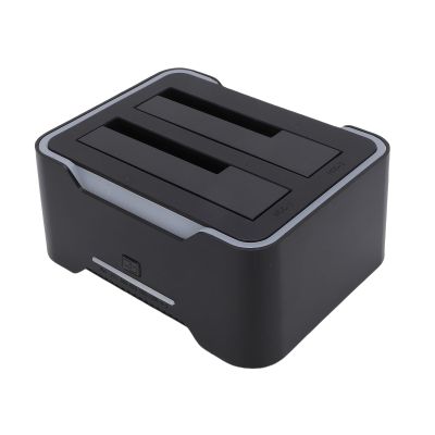 Serounder USB 3.0 to SATA Dual Bay Hard Drive Docking Station, for 2.5in & 3.5in HDD SSD, Supports Offline Clone / Duplicator Function, 20TB Support (US Plug)