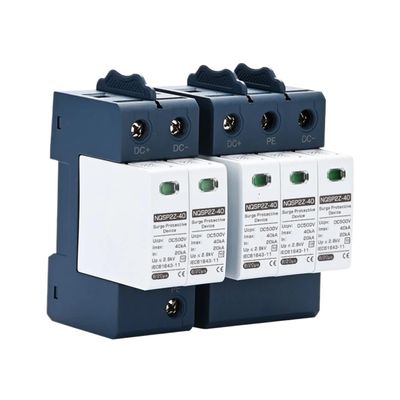 1PCS DC SPD 100V 250V 500V 800V 1000V Surge Arrester Protective Lightning Protector 20KA 40KA 60KA New Energy DC Surge Protector(3P 20-40KA,DC1000V)