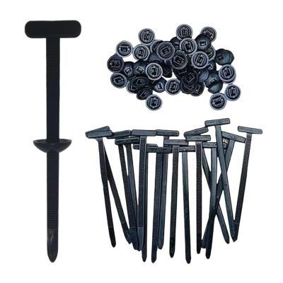 100 Pcs New Multifunctional Nylon Cable Tie Buckles Self-Locking Automotive Zip Ties for Car Fender Bumper Home Garage Organization(Black50pcs)