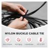 100 Pcs New Multifunctional Nylon Cable Tie Buckles Self-Locking Automotive Zip Ties for Car Fender Bumper Home Garage Organization(Black50pcs) view 2