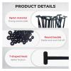 100 Pcs New Multifunctional Nylon Cable Tie Buckles Self-Locking Automotive Zip Ties for Car Fender Bumper Home Garage Organization(Black50pcs) view 3