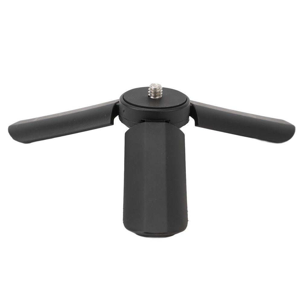 Mini Tripod, Tabletop Desktop Stand with 1/4 Inch Screw Compact Tripod Handle Grip Stabilizer for Indoor Outdoor Use (Black)