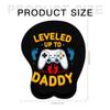 Mousepad Leveled Up to Daddy Video Game Controller New Dad (1) Ergonomic Wrist Support Non-Slip Base Mouse Mat with Wrist Rest Computer Mousemat for Desk Work Accessories Pad view 3