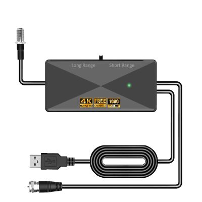 TV Antenna Amplifier, Indoor Antenna Signal Booster, 25dB High Gain Powerful Digital Antennas Booster, Clear Up Pixelated Amplifier, Adjustable Reception Range, Suit for All TV Antennas (BEK28)
