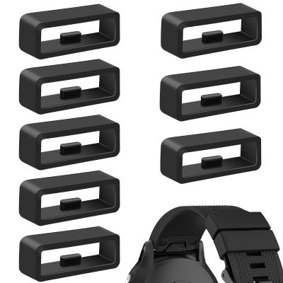 8 Pack Fastener Rings for Garmin Fenix 8/7/6/5 Watch Bands, Silicone Replacement Band Keeper Loop/Holder/Retainer