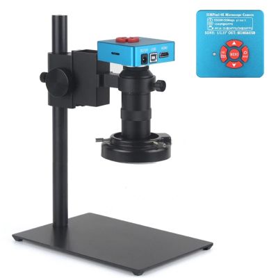 130X Zoom Electronic Microscope Camera - 4K HD HDMI Type-C with Light Stand for Phone Soldering Repair (Square 5x5x1.0mm)
