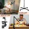 HITTIT 12X Large Floor Magnifying Glass with Light and Stand, 5-Inch Real Glass Lens, 4-Wheel Rolling, Adjustable Height, Dust Cover, Estheticians Lamp for Extension Eyelash, Facial, Sewing, Tattoo view 4