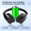 Bluetooth Headphones Over Ear Portable Outdoor Wireless Headphones 8H Playtime and 1.5H Speed Charge HiFi Stereo Sound Breathable Earplugs for Home Office Cellphone PC Ect (Black) view 4