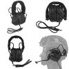 Tactical Head-Mounted & Helmet-Mounted Headset with U94 PTT 2pin Helmet Mount Adapter No Noise Reduction(Bk) view 3