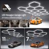 58Lights LED Hexagon Honeycomb Lights,14-Hex Honeycomb Lights 68800Lumens Hexagon DIY Super Bright Car Detailing Ceiling 688W LED Garage Light for Warehouse Workshop Gym Basement view 3