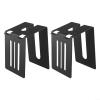 2pcs Desktop Speaker Stands Studio Monitor Risers with 5 Degree Tilt for 5 Inch Bookshelf Laptop Audio Equipment Black view 2