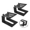 2pcs Desktop Speaker Stands Studio Monitor Risers with 5 Degree Tilt for 5 Inch Bookshelf Laptop Audio Equipment Black view 4