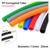 1/3M PP Insulated Corrugated Tube Auto Line Pipe Harness Wire Wrap Colorful Threading Plastic Split Wire Loom Protection Sleeve(Grey - Open,ID 5.5 x OD 7.5mm,3M) view 4