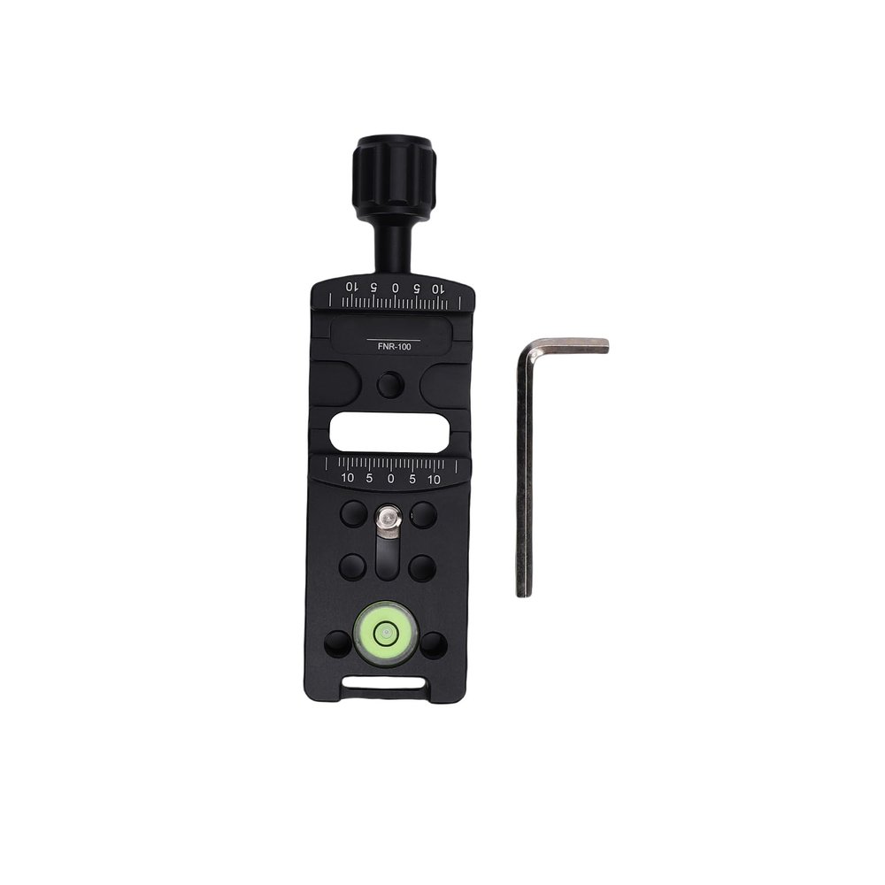 Akozon 100mm Camera Rail Nodal Slide Aluminum Alloy Tripod Slider with Anti Slip Clamp for Photography Alignment