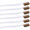 Baxnore 6PCS Printer Cleaning Steel Wire Brush Set Plastic Handle Rust Removal Brush For Nozzle Cleaning Window Frames Floor Gaps Lightweight 6.7 Inch view 1
