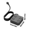 USB Charging Strip, 6 USB Ports 8 AC Outlets Extender, US Standard Socket Strip, Resistant Durable Design, Power Accessory with Overload Protection, Tablet Computer Laptop Phone Desktop Travel view 2