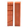 4 6 Inch Soft Jaw Pads for Metal Vise Bench - V Shaped and Plain Weave PPT Material Rubber Inserts with Magnets, 4 Pack5inch Orange view 2