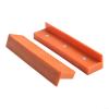 4 6 Inch Soft Jaw Pads for Metal Vise Bench - V Shaped and Plain Weave PPT Material Rubber Inserts with Magnets, 4 Pack5inch Orange view 4