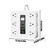 16 AC Outlet Strip, Electrical Control Equipment, Heavy Duty Power Extension for Desk Home Dorm Kitchen Wall Living Room Behind Couch TV Phone Refrigerator, Outlet Surge Protector for Indoor Use view 2