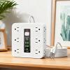 16 AC Outlet Strip, Electrical Control Equipment, Heavy Duty Power Extension for Desk Home Dorm Kitchen Wall Living Room Behind Couch TV Phone Refrigerator, Outlet Surge Protector for Indoor Use view 4