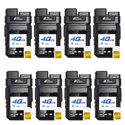 Lifetime Free Unlimited Range Walkie Talkies, 4G LTE POC Two-Way Radio with SIM Card, Nationwide Push-to-Talk for Business & Team Management (UHM-8Packs-Black)