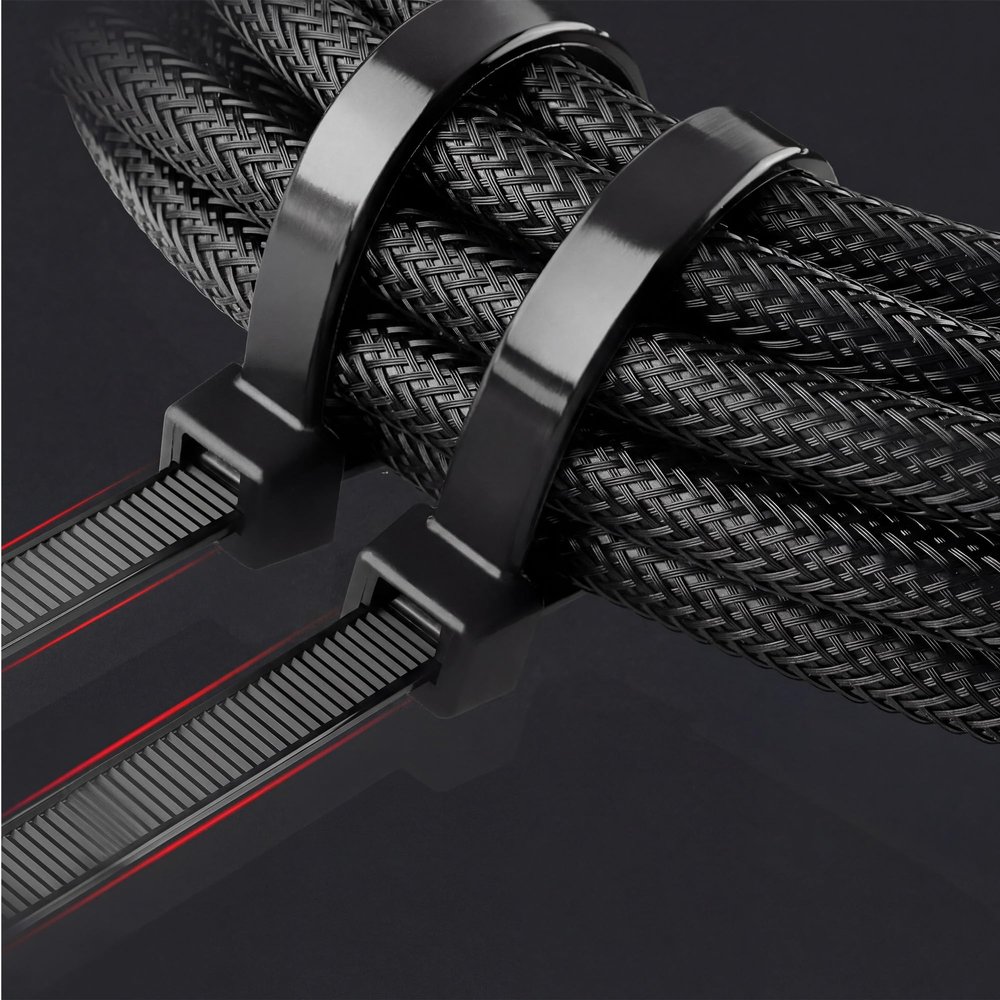 2000pcs Heavy-Duty Nylon Zip Ties (Self-Locking Cable Management Kit) with Professional Length 250/200/150/100mm - Multi-Size Zip Ties/for Home,Wiring- Suitable for Vegetable Garden Growth DIY
