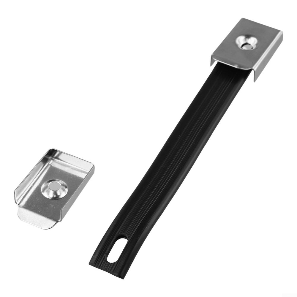 Adjustable PVC Handle Grip for Speaker Cabinet and Amp - Heavy Duty for Durable Strap with M5 Screw Mount, Secure Equipment Carry, Black + Silver162mm
