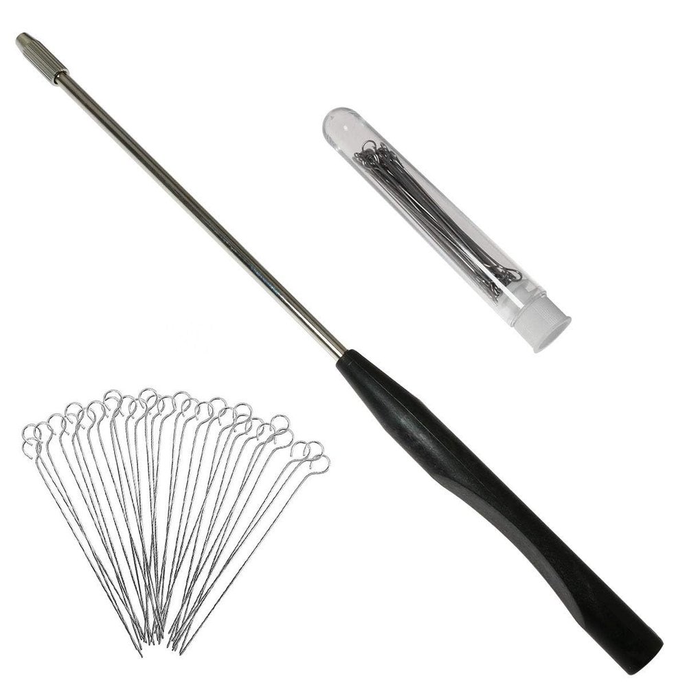 Inoculation Loop with 50 Nichrome Rings for Lab Culture, Mycology Research Tool, Stainless Steel Microbiology Transfer Instrument, Compatible with Agar Plate Inoculator,3mm