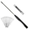 Inoculation Loop with 50 Nichrome Rings for Lab Culture, Mycology Research Tool, Stainless Steel Microbiology Transfer Instrument, Compatible with Agar Plate Inoculator,3mm view 1