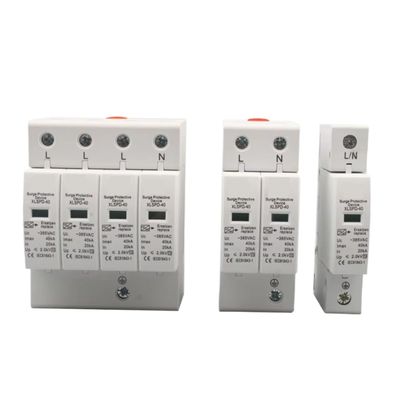 1P 2P 4P 20KA~40KA ~385VAC House Surge Protector Arrester Device Lightning Protection AC SPD(2)