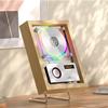 Wall Mountable Music Frame CD Player, Music Decorative Photo Frame with Remote Control, Two-Way 5.1 Bluetooth/USB/AUX Output, Built-in Speakers and 6 Lights for Home/Corridor/Wall Decor view 1