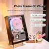 Wall Mountable Music Frame CD Player, Music Decorative Photo Frame with Remote Control, Two-Way 5.1 Bluetooth/USB/AUX Output, Built-in Speakers and 6 Lights for Home/Corridor/Wall Decor view 2