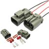 Car Connector 1/5 Sets 2 Pin Generator Male Female Car Wire Heavy Current Connectors Cooler Plug 7122-6224-40 7223-6224-40(Gray) view 3