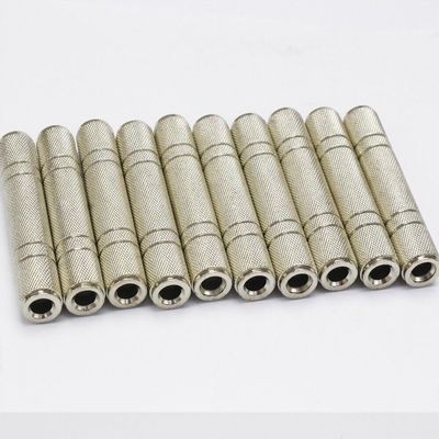 UCCKEYI 10-Pack 6.35mm Female-to-Female Stereo Coupler Adapter for Audio Equipment with Nickel-Plated Connectors and Plastic Housing
