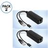 2pcs 5V 2.4A Micro USB PoE Splitter Adhering to IEEE 802.3af Standard 48V Input for High-Speed 10/100Mbps Non-PoE Device Connectivity view 2