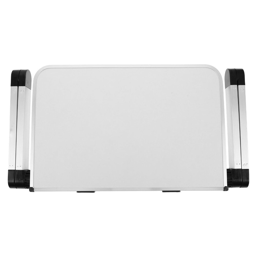 Alipis Adjustable Foldable Laptop Stand with Height Riser, Large Desktop Computer and Tablet Holder, Two-Section White Desk Riser for Office and Home Use