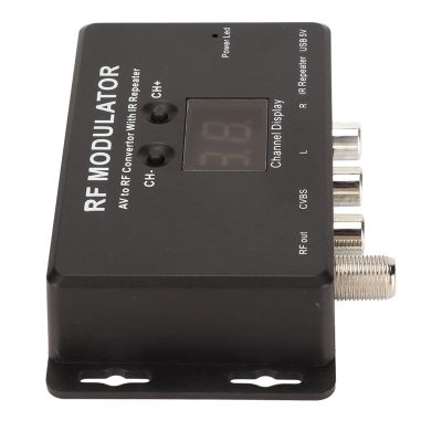 Funien RF Modulator Professional PAL NTSC 21 Channel AV to RF Convertor for Set Top Box DVD, Wide Frequency Range, Suitable for Global Setups