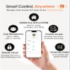 GOOWAY Heavy Duty Smart Padlock for Outdoor Gate, 10mm Hardened Steel Shackle 15kN Shear Resistance, 6-in-1 Keyless Entry Biometric Fingerprint Lock with Tuya App, IP67, Pool, Gym view 4