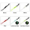 Funien Scuba Diving Stainless Steel Snap Hook with Antilost Safety Rope and Clamp/Holder for Fixing Flashlight and Reel on BCD Equipment, White (Luminous Green) view 2