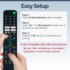 2 Pack RMF-TX520U Remote Control Compatible with Sony Bravia  Voice Control, Easy Setup  Works with Bravia Smart TV, Android/Internet TV Models X800H, X900H, X950H, A8H, Z8H view 4
