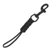 Funien Scuba Diving Stainless Steel Snap Hook with Antilost Safety Rope and Clamp/Holder for Fixing Flashlight and Reel on BCD Equipment, White (Black) view 1