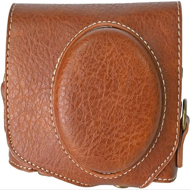 G7 X III/II Case, Fullbody PU Retro Litchi Leather Camera Bag Cover Case for Canon PowerShot G7 X Mark III/II with Neck Strap (Brown)