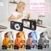 Digital Camera for Kids,1080P 48MP Point and Shoot Digital Cameras with 32GB Memory Card and 16X Digital Zoom Kids Camera, Compact Portable Small Gift for Boys Girls Teenager view 4