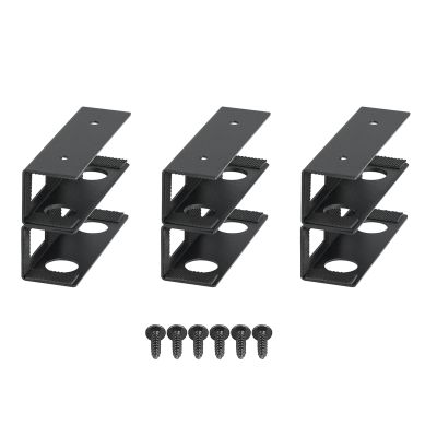 ZYOUQI 3Pcs Under Desk Laptop Holder Portable Storage Accessory for Laptops Tablets and Keyboards Metal Laptop Holder
