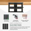 ZYOUQI 3Pcs Under Desk Laptop Holder Portable Storage Accessory for Laptops Tablets and Keyboards Metal Laptop Holder view 3