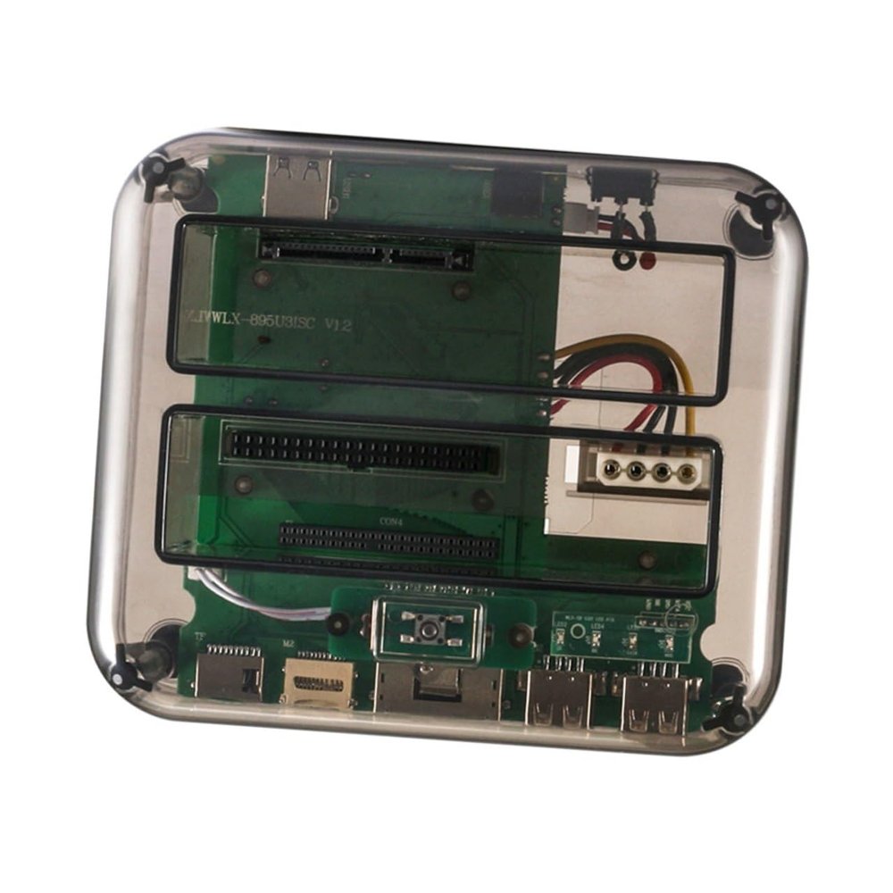GALPADA Dual-Bay Hard Drive Docking Station USB 3.0 Multi-Function Enclosure Black Case for Home and Office Use, Compatible with 3.5" and 2.5" Drives