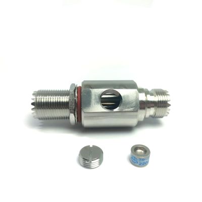 1pc 0-3GHz UHF Female Bulkhead Surge Arrester Protector - Bi-Directional Lightning Protection for Outdoor Use