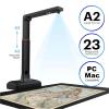 A2 Large Format Book Scanner, Adjustable Height Camera Scanner with Built-in LED Light, Maximum Scanning Range: 420X297 Mm, 90 Folding Storage, for Manuscripts and Maps view 3