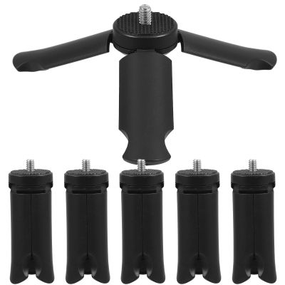 Sewroro Mini Tripod Stand with 1/4 Inch Screw Mount, Portable Foldable Camera Tripod Bracket for DSLR, Smartphone, and LED Video Light, Black, Universal Photography Accessory for Travel