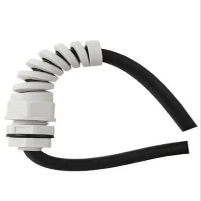Auralexis Waterproof M12 M16/M18 M20 PG7 PG9 Cable Gland Connector Plastic Flex Spiral Strain Relief Protector for 3.5-6mm Wire Thread(M16 BK 10pcs)